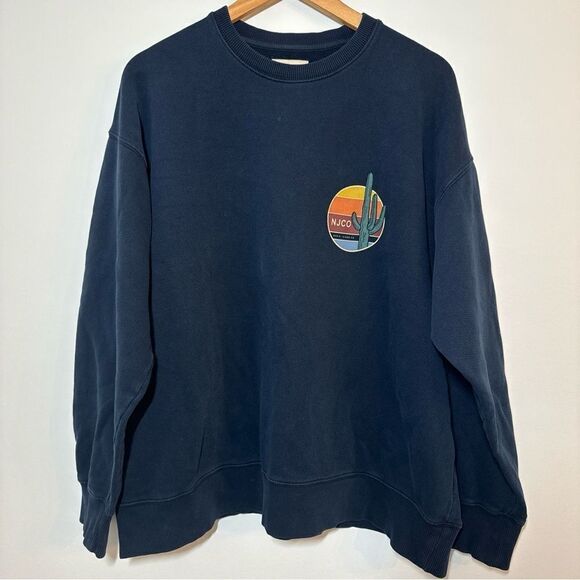 Nudie Jeans Lukas Cactus Crewneck Mens XL Long Sleeve Terry Crew - Picture 1 of 12